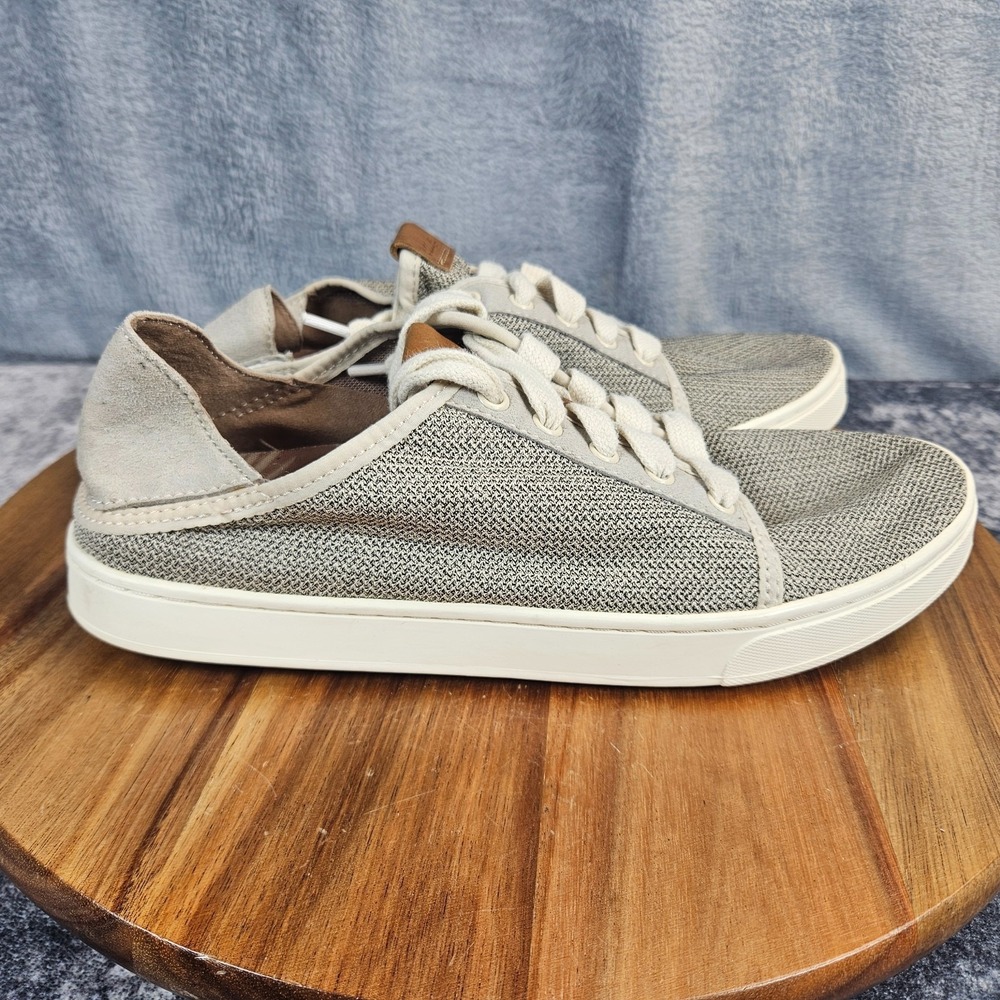 Olukai Pehuea Li Shoes Womens Size 8 Taupe Casual Walking Comfort Sneaker